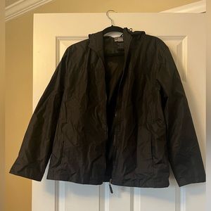 Black rain jacket
